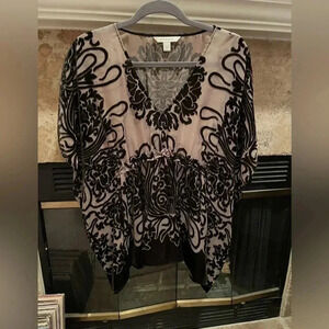 Boston Proper Velvet Burnout Top Size Sm Fairygoth/Whismigoth/Witchy/Boho